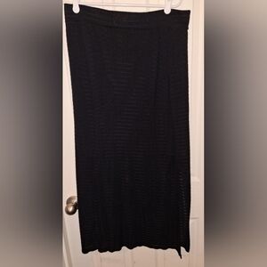 Apt 9 Black Skirt with Side Slit Large